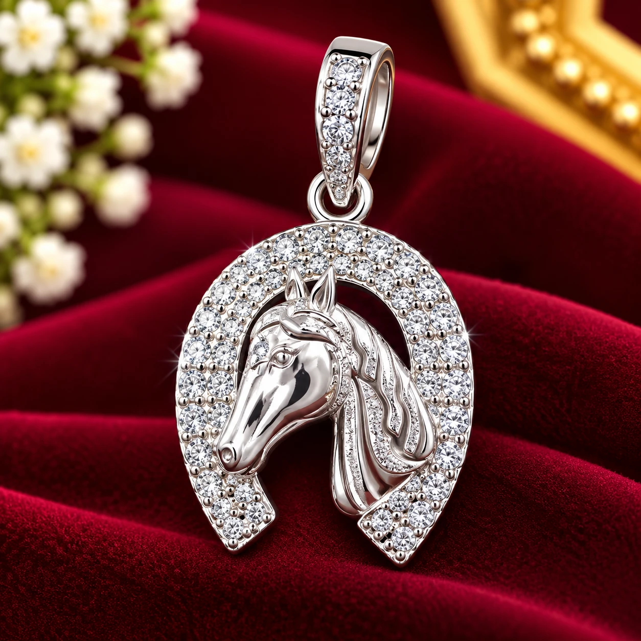 Horse Head silver Pendant