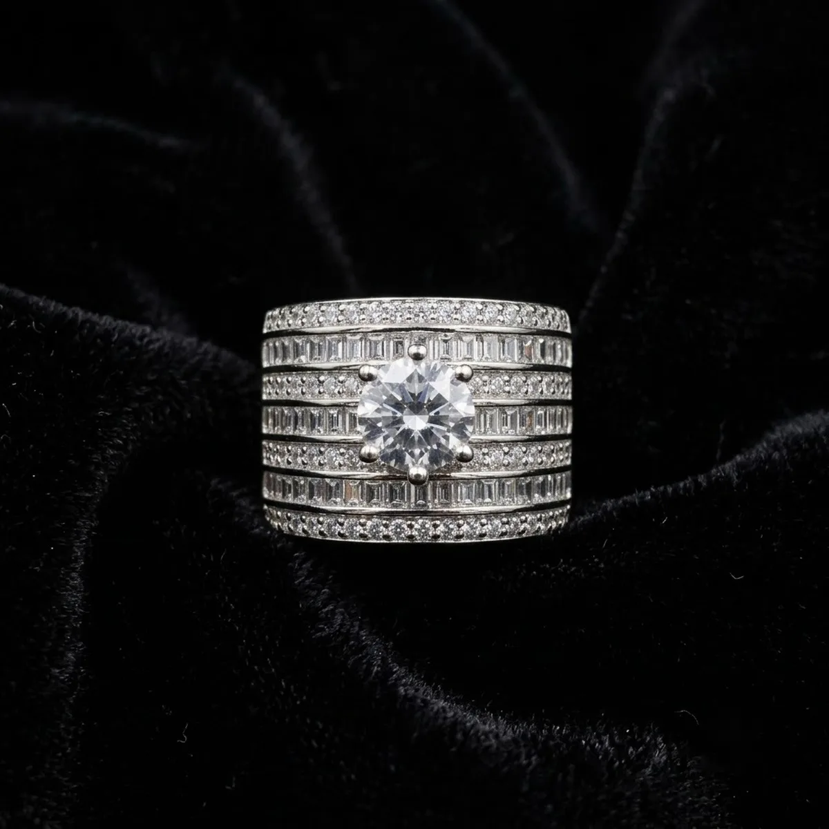 CZ Eternity Band Silver Ring